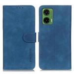 For Motorola Moto G35 5G KHAZNEH Retro Texture Leather Phone Case(Blue)
