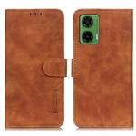For Motorola Moto G35 5G KHAZNEH Retro Texture Leather Phone Case(Brown)