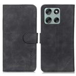 For Motorola Moto G56 5G KHAZNEH Retro Texture Leather Phone Case(Black)