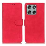 For Motorola Moto G56 5G KHAZNEH Retro Texture Leather Phone Case(Red)