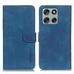 For Motorola Moto G56 5G KHAZNEH Retro Texture Leather Phone Case(Blue)
