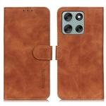For Motorola Moto G56 5G KHAZNEH Retro Texture Leather Phone Case(Brown)