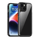 For iPhone 15 Plus iPAKY YJ Series Transparent PC+TPU Phone Case(Black)