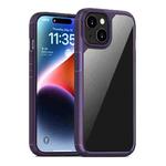 For iPhone 15 iPAKY YJ Series Transparent PC+TPU Phone Case(Purple)