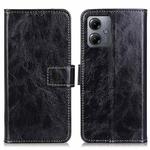 For Motorola Moto G14 4G Retro Crazy Horse Texture Leather Phone Case(Black)