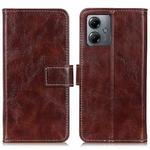 For Motorola Moto G14 4G Retro Crazy Horse Texture Leather Phone Case(Brown)