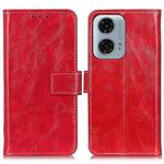 For Motorola Moto G24 Power Retro Crazy Horse Texture Leather Phone Case(Red)