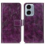 For Motorola Moto G24 Power Retro Crazy Horse Texture Leather Phone Case(Purple)