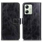 For Motorola Moto G64 5G Retro Crazy Horse Texture Leather Phone Case(Black)