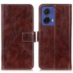 For Motorola Moto G85 Retro Crazy Horse Texture Leather Phone Case(Brown)