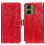 For Motorola Moto G35 5G Retro Crazy Horse Texture Leather Phone Case(Red)