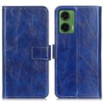 For Motorola Moto G35 5G Retro Crazy Horse Texture Leather Phone Case(Blue)