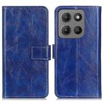 For Motorola Moto G15 4G / G05 Retro Crazy Horse Texture Leather Phone Case(Blue)