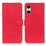 For Sony Xperia 10 VI KHAZNEH Retro Texture Horizontal Flip Leather Phone Case(Red)