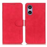 For Sony Xperia 5 VI KHAZNEH Retro Texture Horizontal Flip Leather Phone Case(Red)