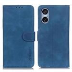 For Sony Xperia 5 VI KHAZNEH Retro Texture Horizontal Flip Leather Phone Case(Blue)