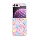 For Samsung Galaxy Z Flip5 Painted Pattern PC Transparent Folding Phone Case(Z48 Baby Heart)
