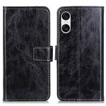 For Sony Xperia 10 VI Retro Crazy Horse Texture Horizontal Flip Leather Phone Case(Black)