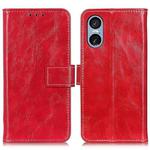 For Sony Xperia 5 VI Retro Crazy Horse Texture Horizontal Flip Leather Phone Case(Red)