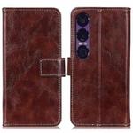 For Sony Xperia 1 VII Retro Crazy Horse Texture Horizontal Flip Leather Phone Case(Brown)