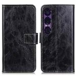 For Sony Xperia 1 VII Retro Crazy Horse Texture Horizontal Flip Leather Phone Case(Black)