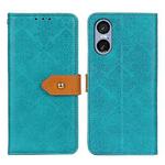 For Sony Xperia 5 VI European Floral Embossed Leather Phone Case(Blue)