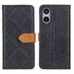 For Sony Xperia 5 VI European Floral Embossed Leather Phone Case(Black)