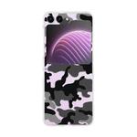 For Samsung Galaxy Z Flip5 Painted Pattern PC Transparent Folding Phone Case(Z70 Black Camouflage)
