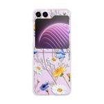 For Samsung Galaxy Z Flip6 5G Painted Pattern PC Transparent Folding Phone Case(Z105 Daisy)