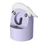 For Apple Watch Series Hat Bear Shaped Silicone Charging Base(Purple)