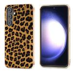 For Samsung Galaxy S23 FE 5G Nano Plating Leopard Print Phone Case(Gold)