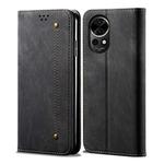For Huawei nova 12 Denim Texture Leather Phone Case(Black)
