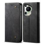 For Huawei Pura 70 Ultra Denim Texture Leather Phone Case(Black)