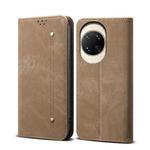For Huawei nova 14 Denim Texture Leather Phone Case(Khaki)