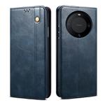 For Huawei Mate 60 Pro+ Oil Wax Crazy Horse Texture Leather Phone Case(Blue)