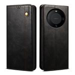 For Huawei Mate 60 Pro+ Oil Wax Crazy Horse Texture Leather Phone Case(Black)