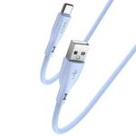 Yesido CA119C USB to USB-C / Type-C Silicone Charging Data Cable, Cable Length: 1m(Blue)