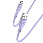 Yesido CA119C USB to USB-C / Type-C Silicone Charging Data Cable, Cable Length: 1m(Purple)