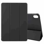 For Huawei MatePad 2023 / Air 11.5 Solid Color 3-folding Leather Tablet Case(Black)