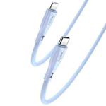 Yesido CA151 PD20W USB-C / Type-C to 8 Pin Silicone Charging Data Cable, Cable Length: 1m(Blue)