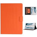 For Huawei MediaPad T3 Solid Color Horizontal Flip Leather Case with Card Slots & Holder(Orange)