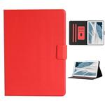 For Huawei MediaPad T3 Solid Color Horizontal Flip Leather Case with Card Slots & Holder(Red)