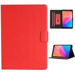 For Huawei MediaPad T8 Solid Color Horizontal Flip Leather Case with Card Slots & Holder(Red)