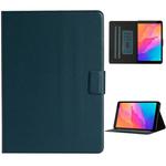 For Huawei MediaPad T8 Solid Color Horizontal Flip Leather Case with Card Slots & Holder(Dark Green)