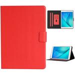 For Samsung Galaxy Tab A 8.0 T350/T355C Solid Color Horizontal Flip Leather Case with Card Slots & Holder & Sleep / Wake-up Function(Red)