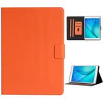 For Samsung Galaxy Tab A 9.7 T550/T555C Solid Color Horizontal Flip Leather Case with Card Slots & Holder & Sleep / Wake-up Function(Orange)