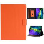 For iPad Pro 11 (2020) Solid Color Horizontal Flip Leather Tablet Case with Card Slots & Holder & Sleep / Wake-up Function(Orange)