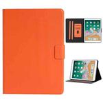For iPad 9.7 (2017/2018) & Air 2 & Air Solid Color Horizontal Flip Leather Case with Card Slots & Holder & Sleep / Wake-up Function(Orange)