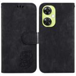 For OnePlus Nord CE 3 Lite / N30 Little Tiger Embossed Leather Phone Case(Black)