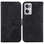 For OnePlus Nord CE 2 5G Little Tiger Embossed Leather Phone Case(Black)